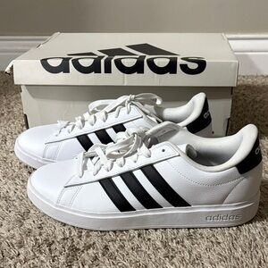 Adidas Classic White and Black Shoes